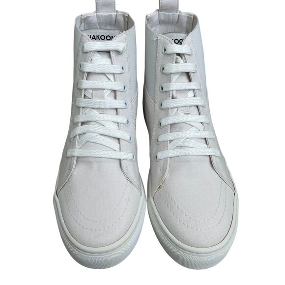 🤍 Thakoon Pull-On High Top Sneakers-White Canvas-Sizes 36 (US 6) & 38 (US 8) - Picture 15 of 16
